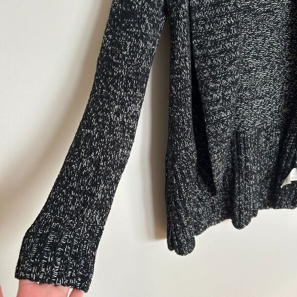 A New Day Marled Black Rounded Shawl Cardigan - Picture 5 of 7